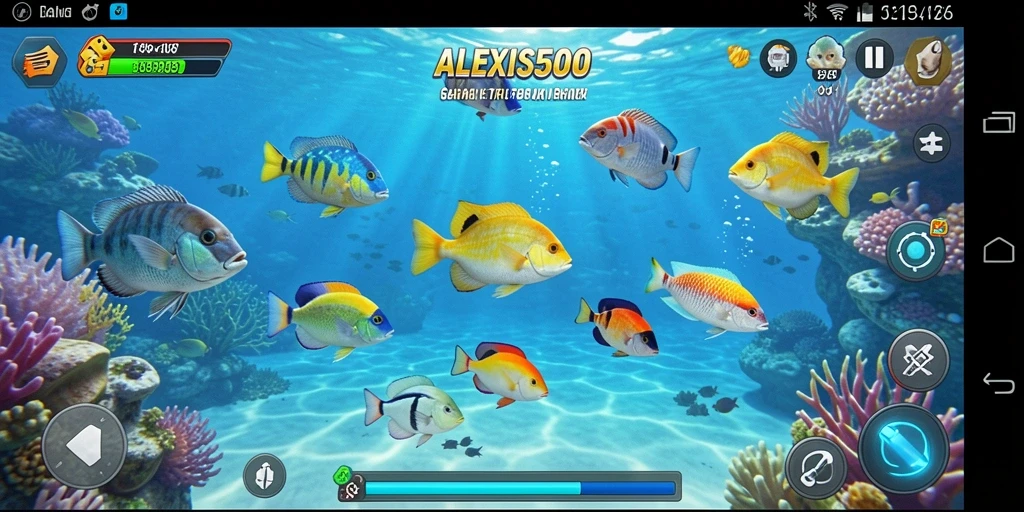 Pengambilan gambar gameplay ALEXIS500 dengan aksi Tembak Ikan yang seru.