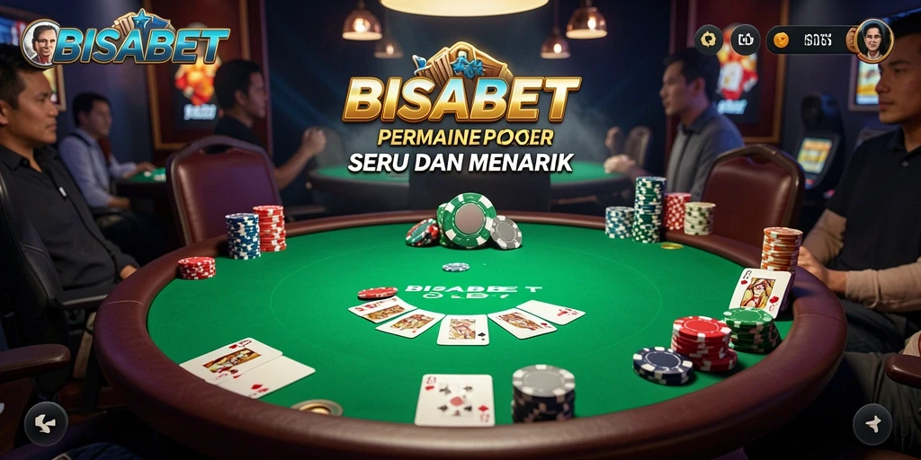 Screenshot gameplay BISABET yang menampilkan suasana poker yang seru.