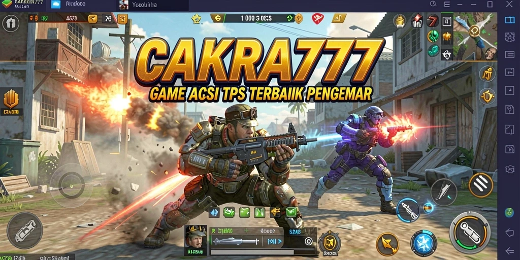 Tampilan gameplay yang mendebarkan di CAKRA777 dengan aksi TPS.