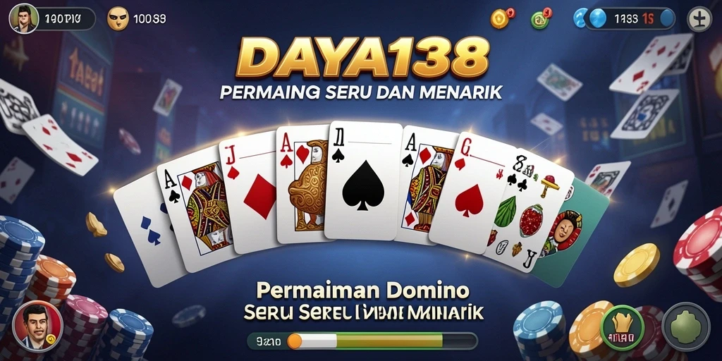 Tampilan gameplay seru dalam permainan Domino DAYA138.