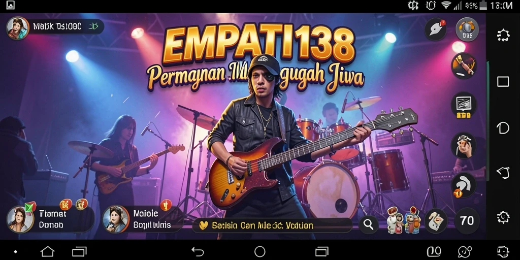 Screenshot utama EMPATI138 menampilkan gameplay yang seru dan interaktif di dalam dunia musik.