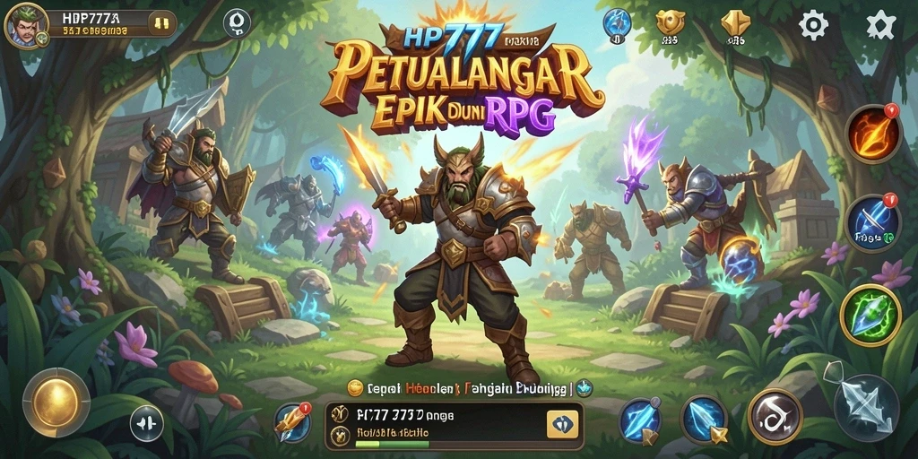 Screenshot gameplay HP777 dengan pertempuran seru dan karakter yang menarik.