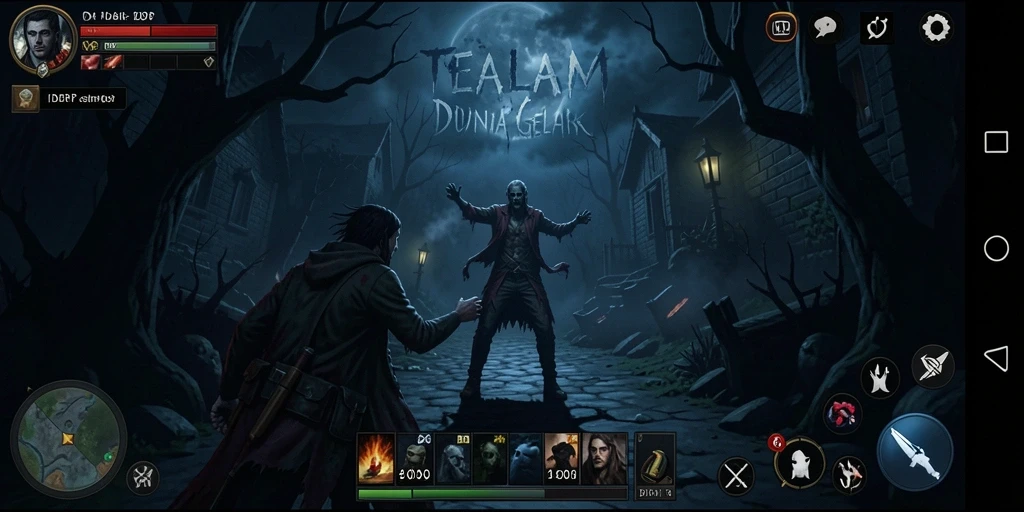 Tangkapan layar menampilkan momen menakutkan dalam gameplay IDRRP.