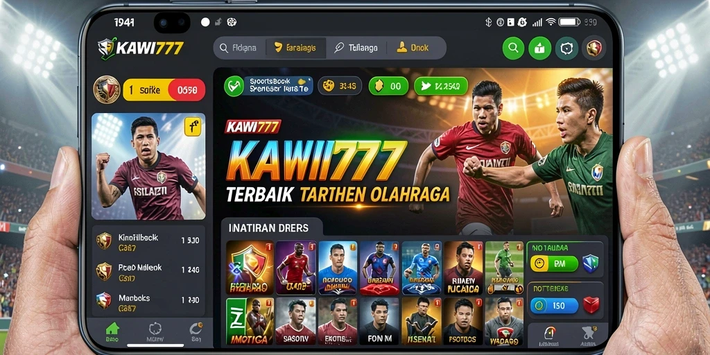 Tampilan gameplay KAWI777 dengan taruhan olahraga yang seru.