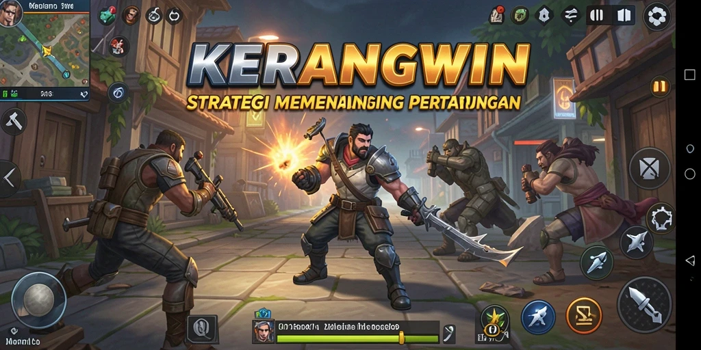 Tampilan screenshot KERANGWIN menampilkan aksi strategi mendebarkan.