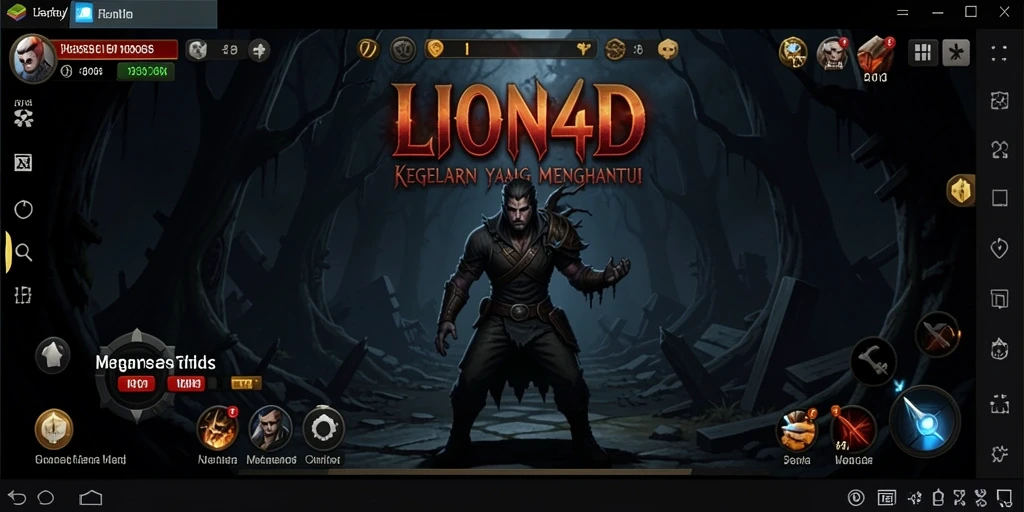 Screenshot gameplay LION4D yang menampilkan kegelapan dan ketegangan.