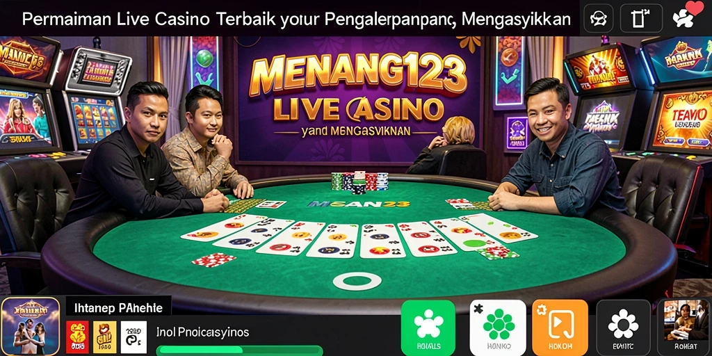 Tampilan gameplay Live Casino yang memukau dan interaktif.