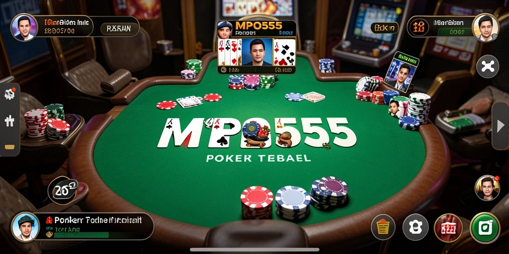 Tampilan menarik dari gameplay Poker di MPO555.