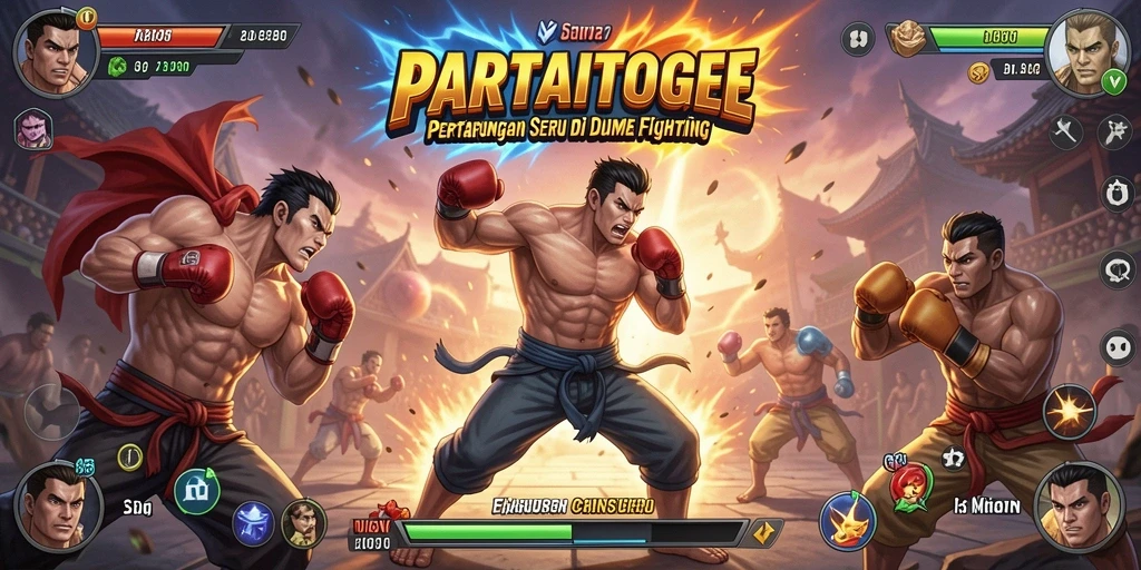 Tampilan gameplay PARTAITOGEL yang mendebarkan dalam pertarungan.