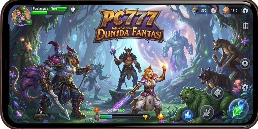 Tampilan gameplay seru dengan aksi petualangan PC777 yang mendebarkan.