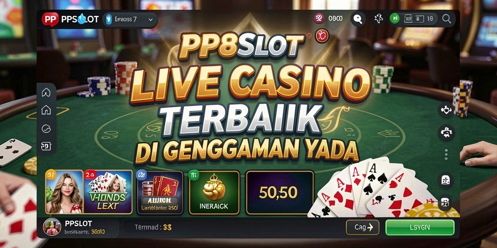Menampilkan gameplay mendebarkan dari PP8SLOT Live Casino.