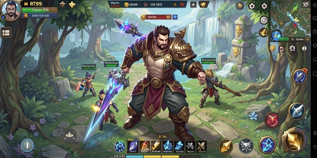 Gameplay dinamis dalam dunia luas RT99 yang penuh petualangan.