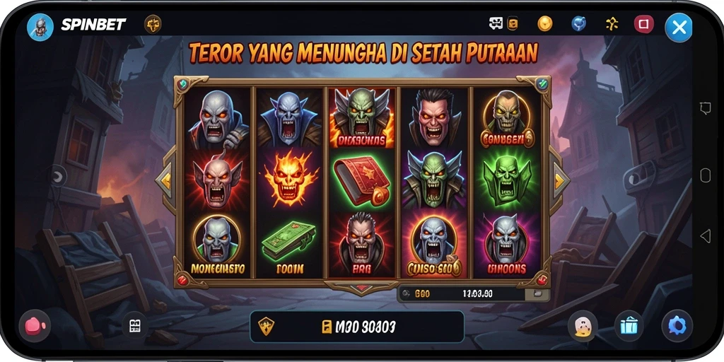 Gameplay SPINBET yang menegangkan dengan nuansa horor yang kental.