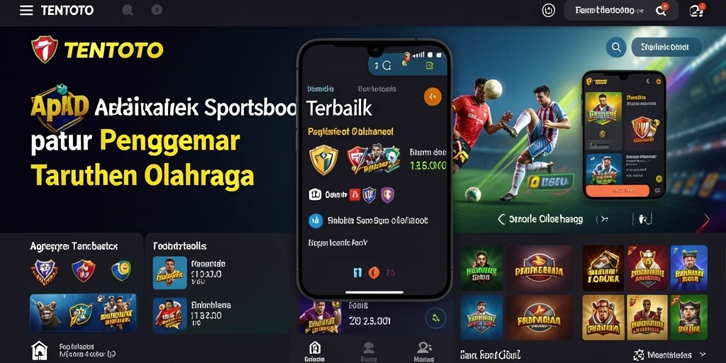 Screenshot TENTOTO menampilkan antarmuka taruhan olahraga.